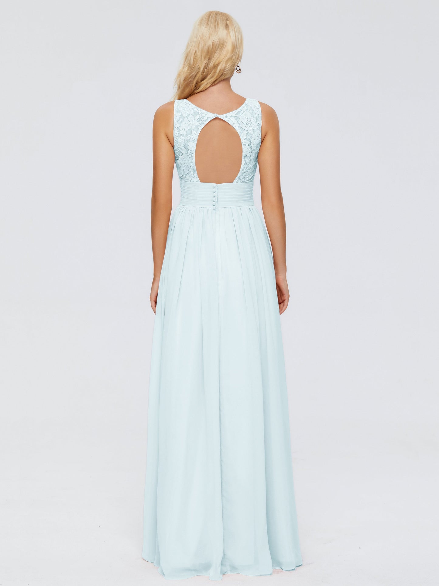 Valerie A-line V Neck Straps Chiffon Bridesmaid Dresses