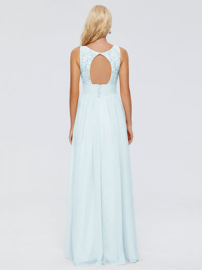 Valerie A-line V Neck Straps Chiffon Bridesmaid Dresses