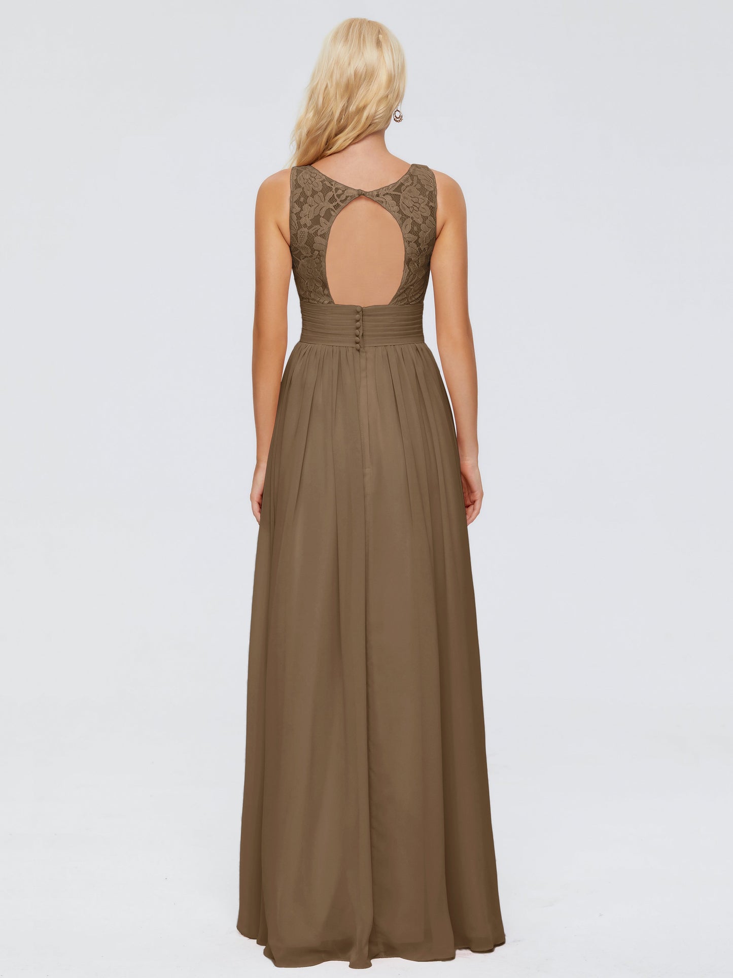 Valerie A-line V Neck Straps Chiffon Bridesmaid Dresses