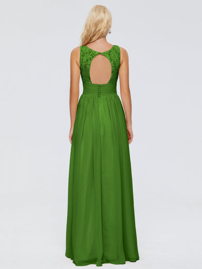 Valerie A-line V Neck Straps Chiffon Bridesmaid Dresses