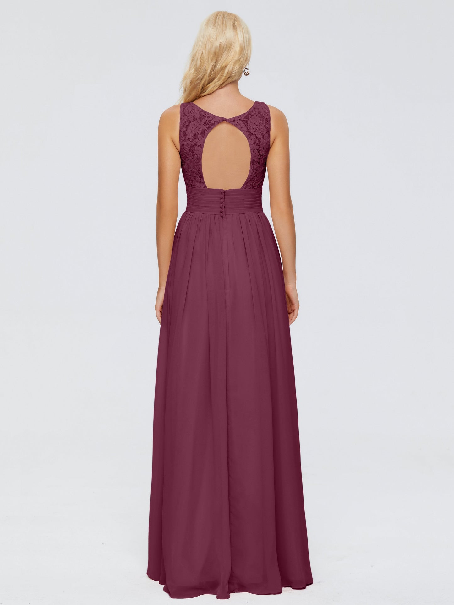 Valerie A-line V Neck Straps Chiffon Bridesmaid Dresses