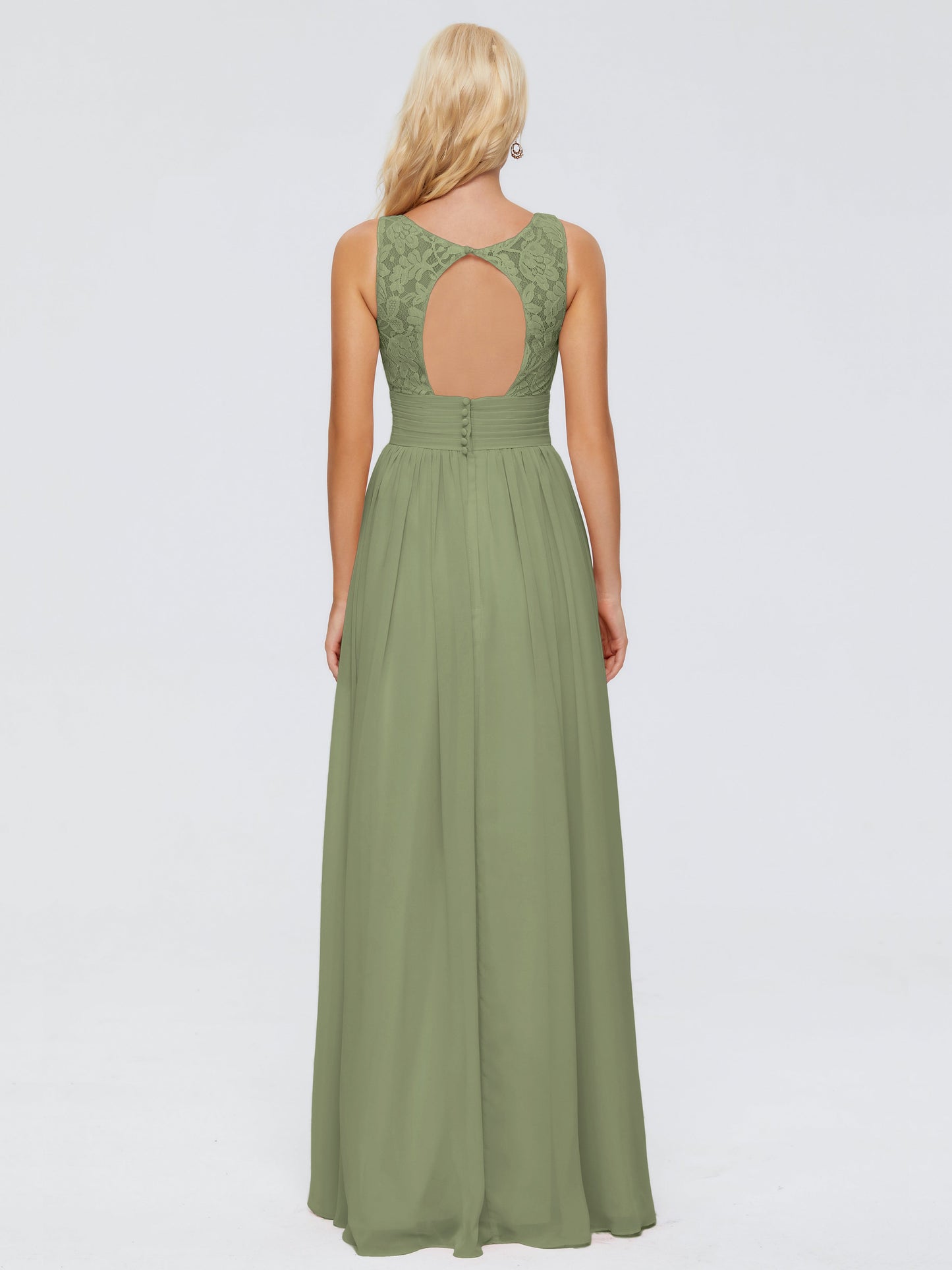 Valerie A-line V Neck Straps Chiffon Bridesmaid Dresses