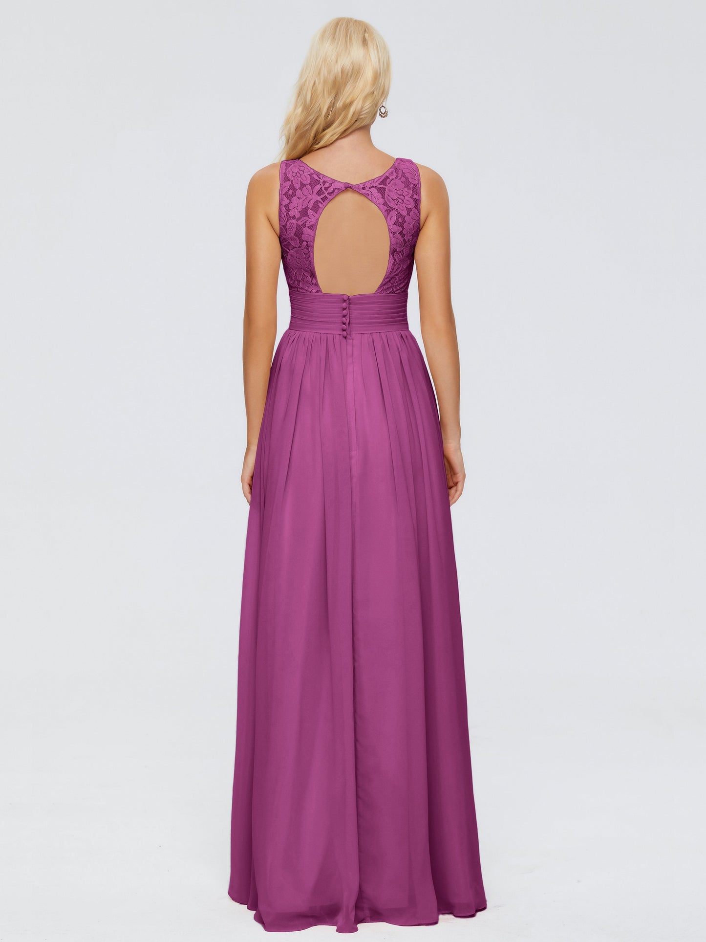 Valerie A-line V Neck Straps Chiffon Bridesmaid Dresses