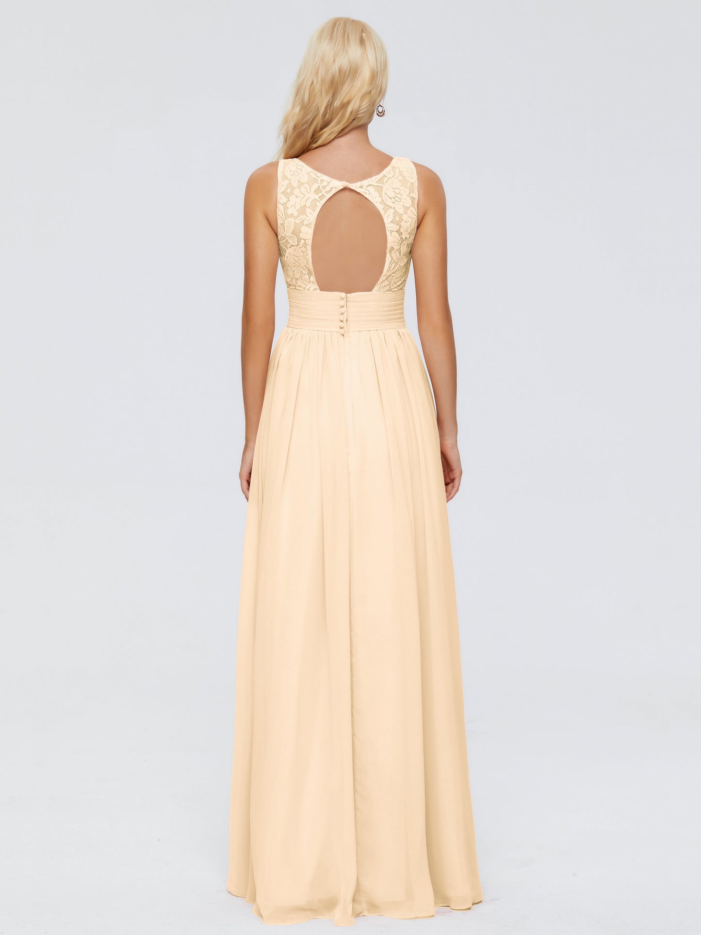 Valerie A-line V Neck Straps Chiffon Bridesmaid Dresses