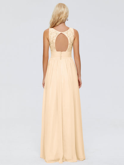 Valerie A-line V Neck Straps Chiffon Bridesmaid Dresses