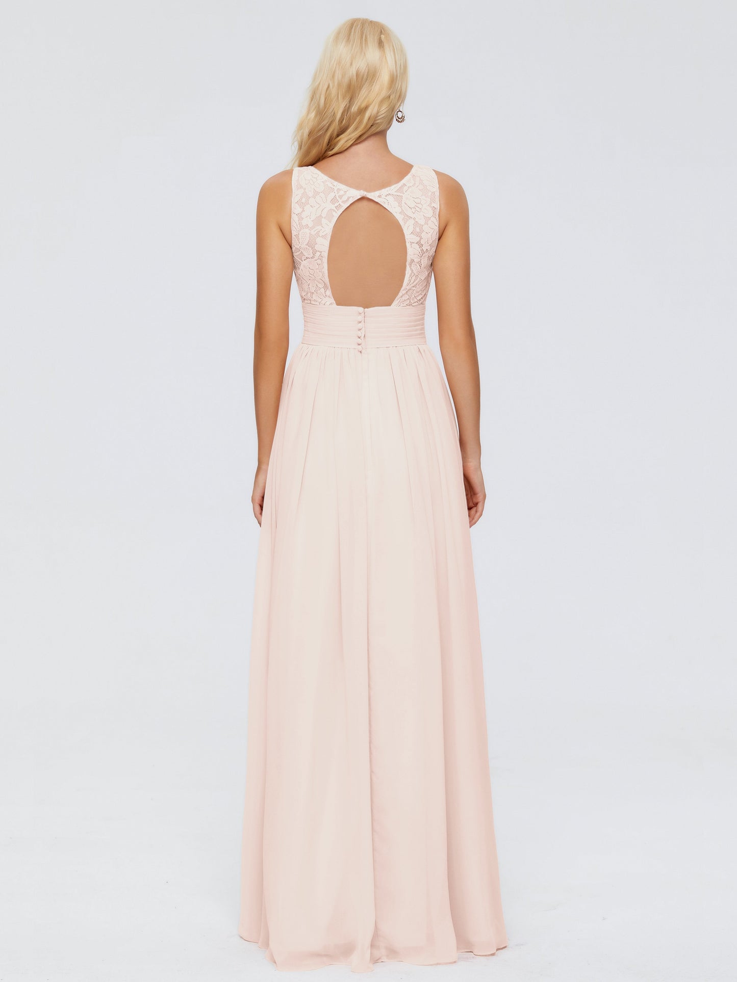 Valerie A-line V Neck Straps Chiffon Bridesmaid Dresses