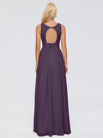 Valerie A-line V Neck Straps Chiffon Bridesmaid Dresses
