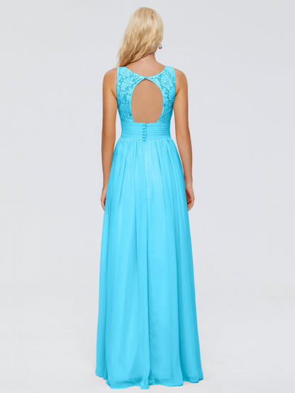 Valerie A-line V Neck Straps Chiffon Bridesmaid Dresses
