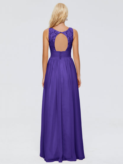 Valerie A-line V Neck Straps Chiffon Bridesmaid Dresses