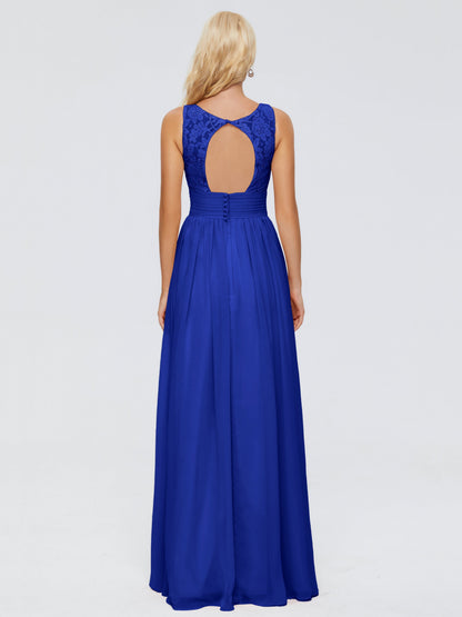 Valerie A-line V Neck Straps Chiffon Bridesmaid Dresses
