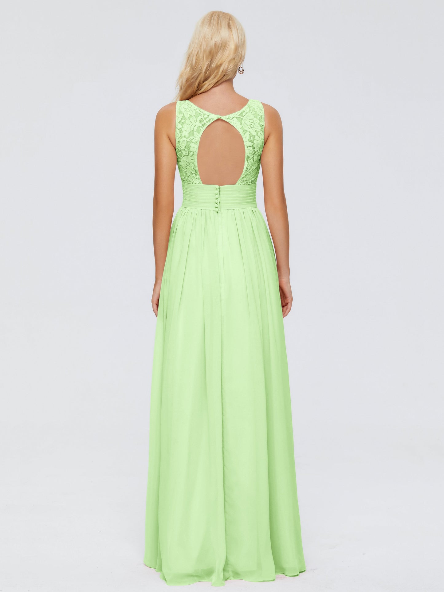 Valerie A-line V Neck Straps Chiffon Bridesmaid Dresses