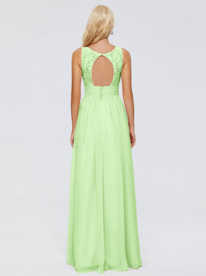 Valerie A-line V Neck Straps Chiffon Bridesmaid Dresses