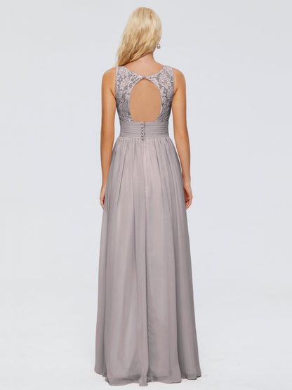Valerie A-line V Neck Straps Chiffon Bridesmaid Dresses