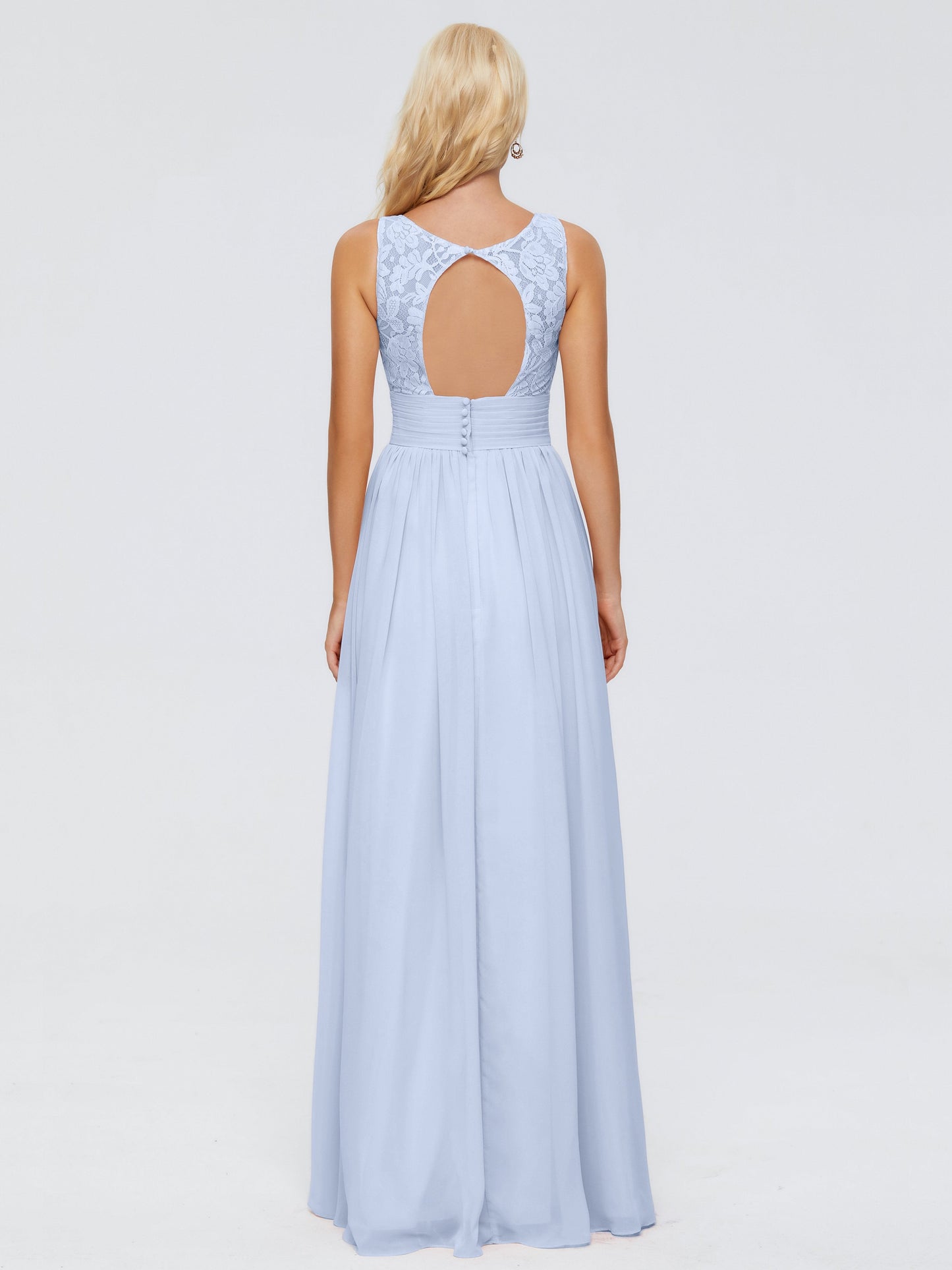 Valerie A-line V Neck Straps Chiffon Bridesmaid Dresses