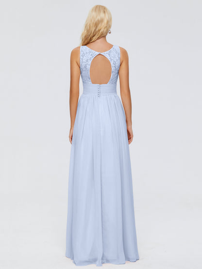 Valerie A-line V Neck Straps Chiffon Bridesmaid Dresses