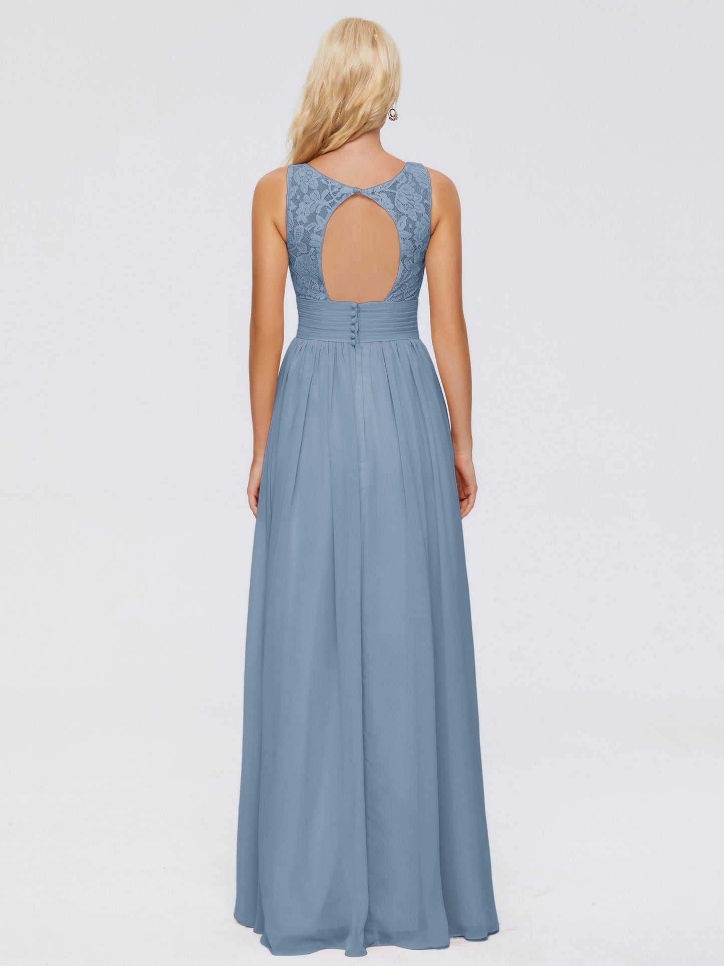 Valerie A-line V Neck Straps Chiffon Bridesmaid Dresses