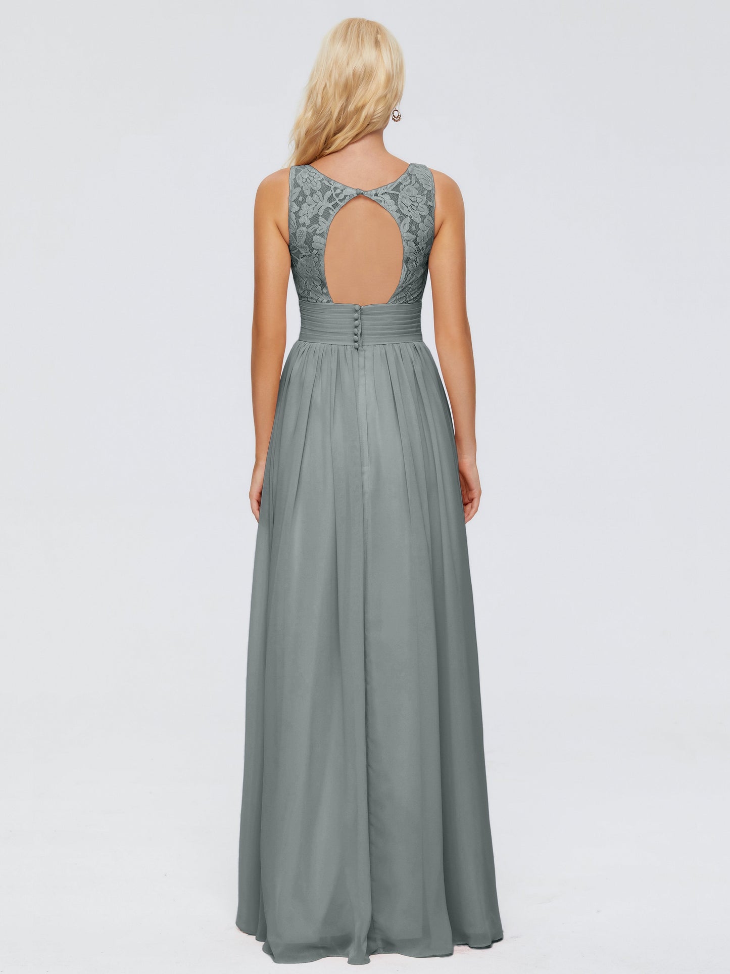 Valerie A-line V Neck Straps Chiffon Bridesmaid Dresses