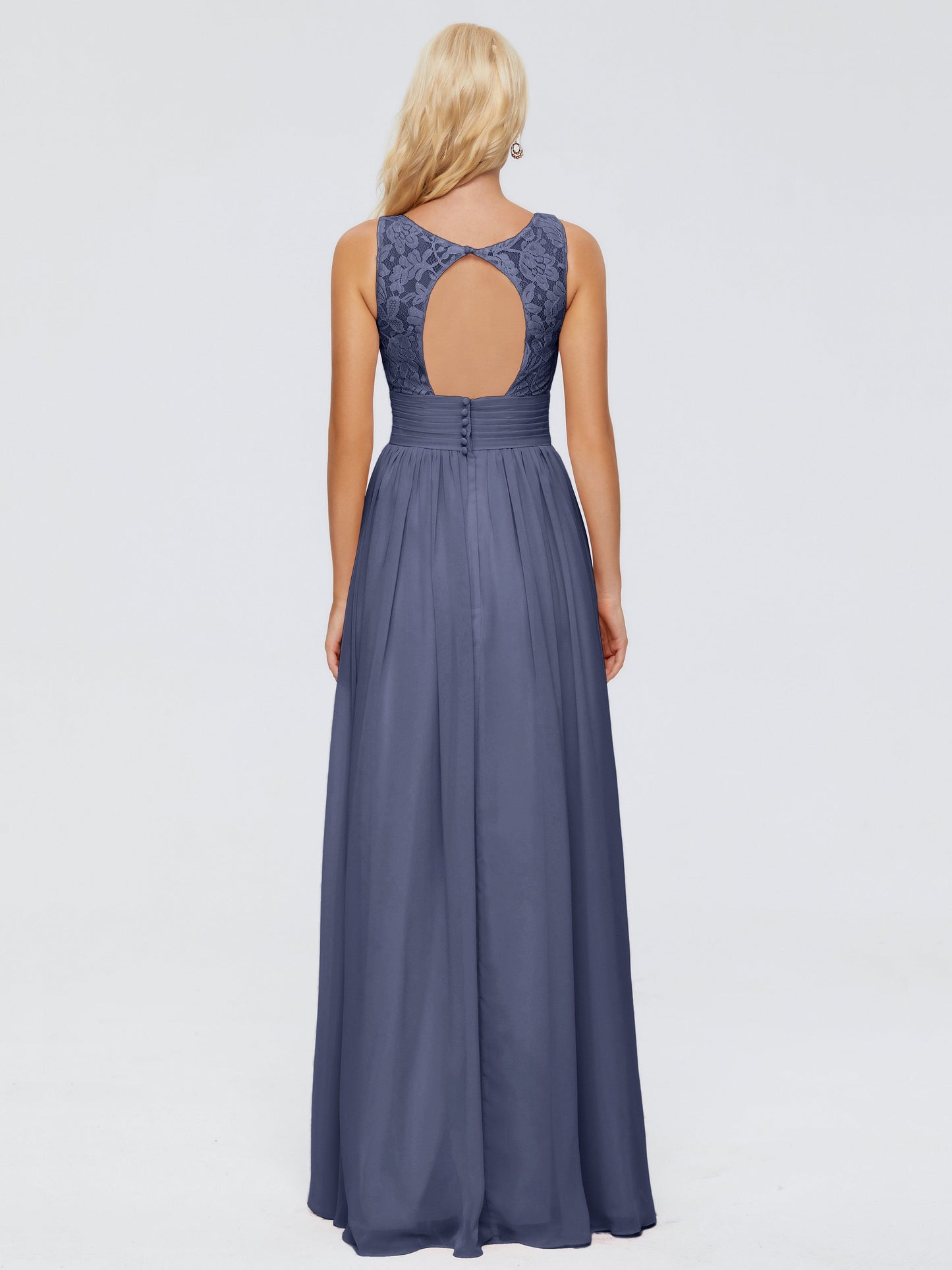 Valerie A-line V Neck Straps Chiffon Bridesmaid Dresses