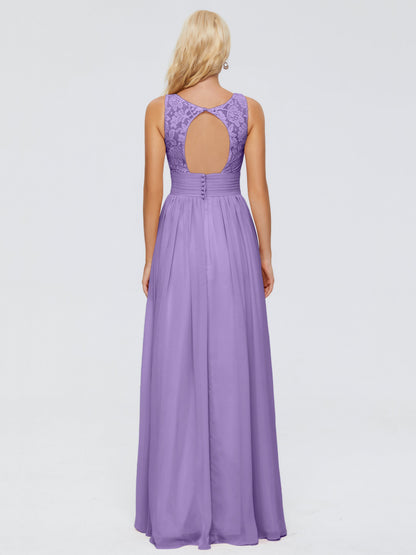 Valerie A-line V Neck Straps Chiffon Bridesmaid Dresses