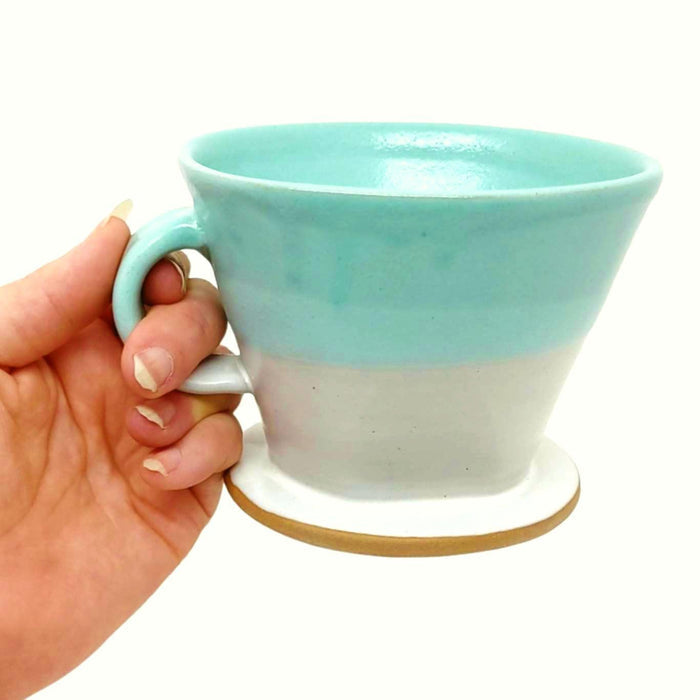 Coffee Dripper - Horizon Pour Over in Mint Gradient by Roam Ceramics