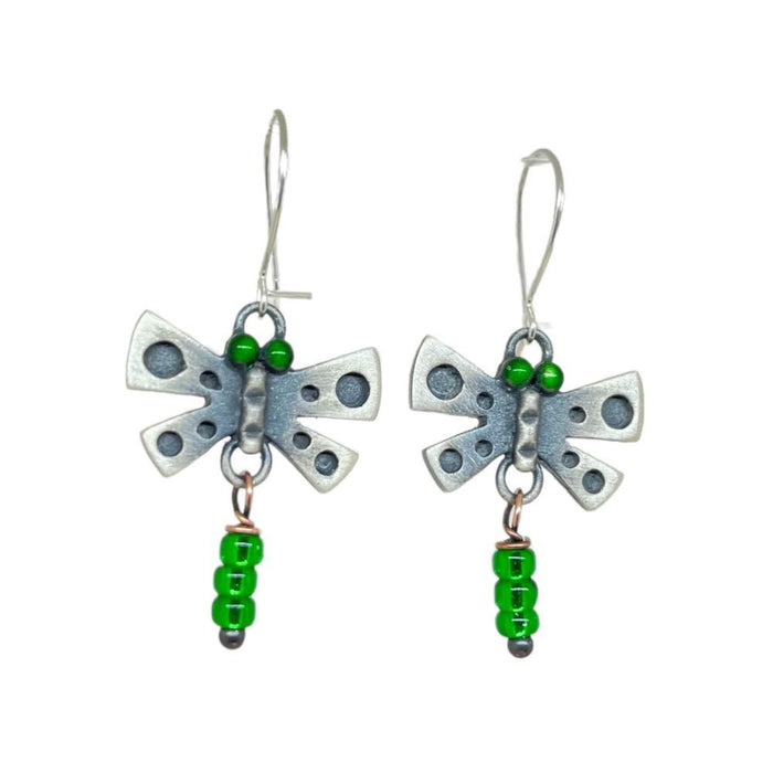 Earrings - Dragonfly (Sterling Silver) by Chickenscratch