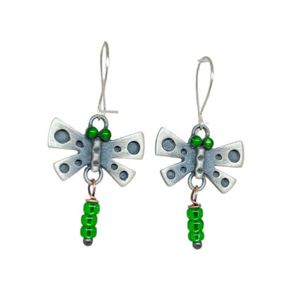 Earrings - Dragonfly (Sterling Silver) by Chickenscratch