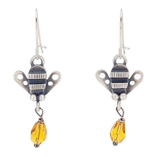 Earrings - Honey Bee (Sterling Silver) by Chickenscratch