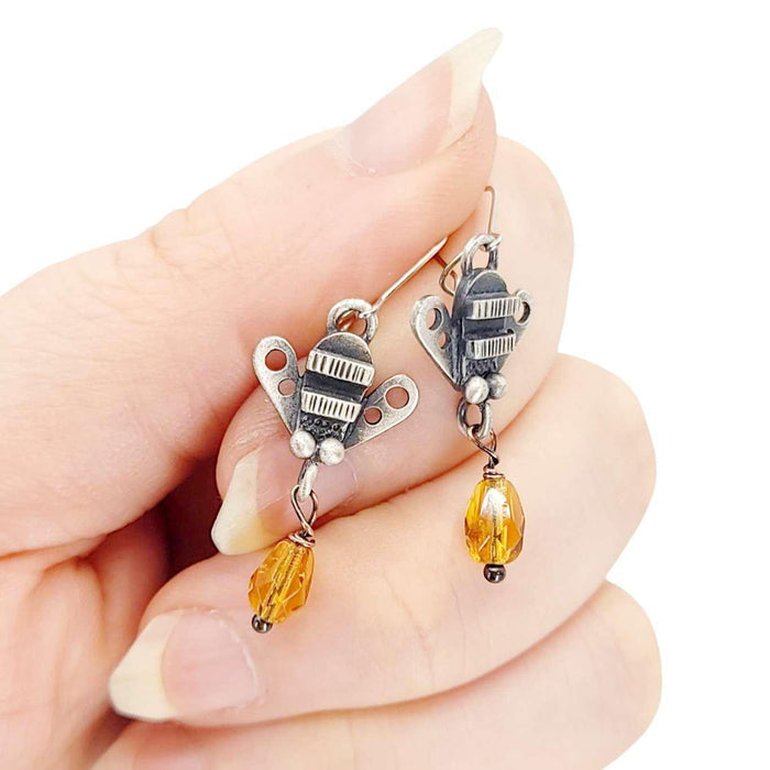Earrings - Honey Bee (Sterling Silver) by Chickenscratch