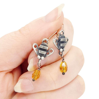 Earrings - Honey Bee (Sterling Silver) by Chickenscratch