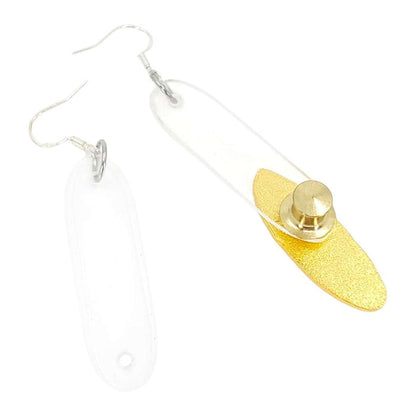 Earrings - Long Clear-Ings Enamel Pin Earring Converters by Pop Pastel
