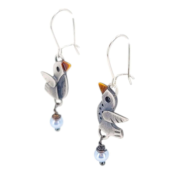 Earrings - Lovebirds (Sterling Silver) by Chickenscratch
