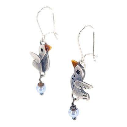 Earrings - Lovebirds (Sterling Silver) by Chickenscratch