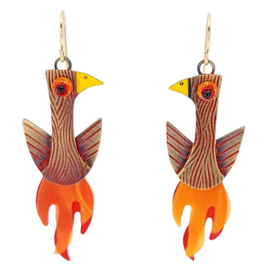 Earrings - Phoenix by Chickenscratch