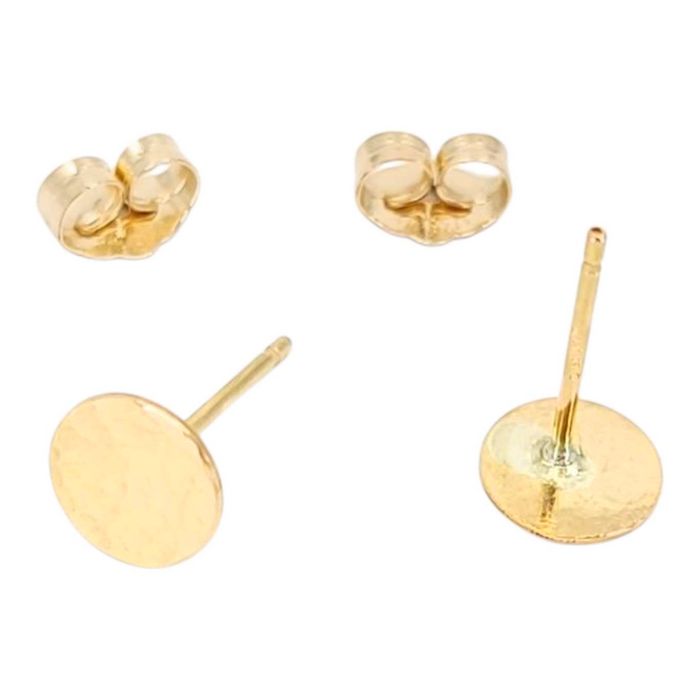 Earrings - Tiny Speckle Disc Stud (Gold or Silver) by Foamy Wader