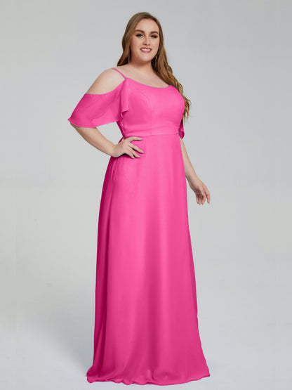 Eloise Off the Shoulder Plus Size Long Bridesmaid Dresses
