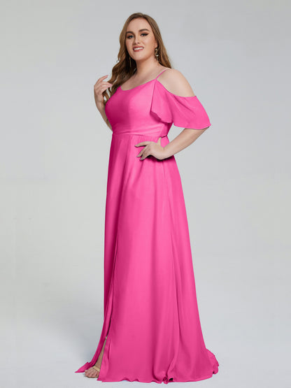 Eloise Off the Shoulder Plus Size Long Bridesmaid Dresses