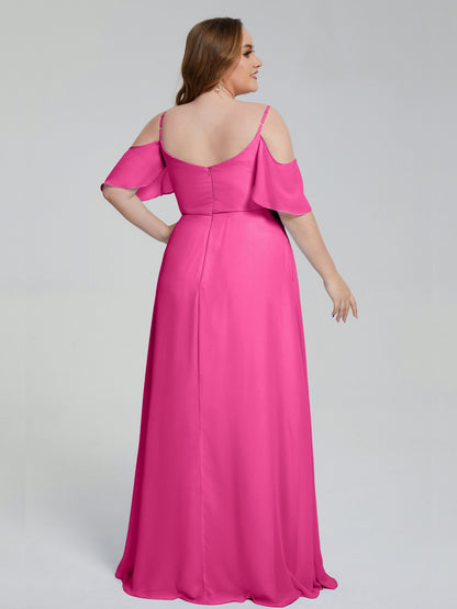 Eloise Off the Shoulder Plus Size Long Bridesmaid Dresses