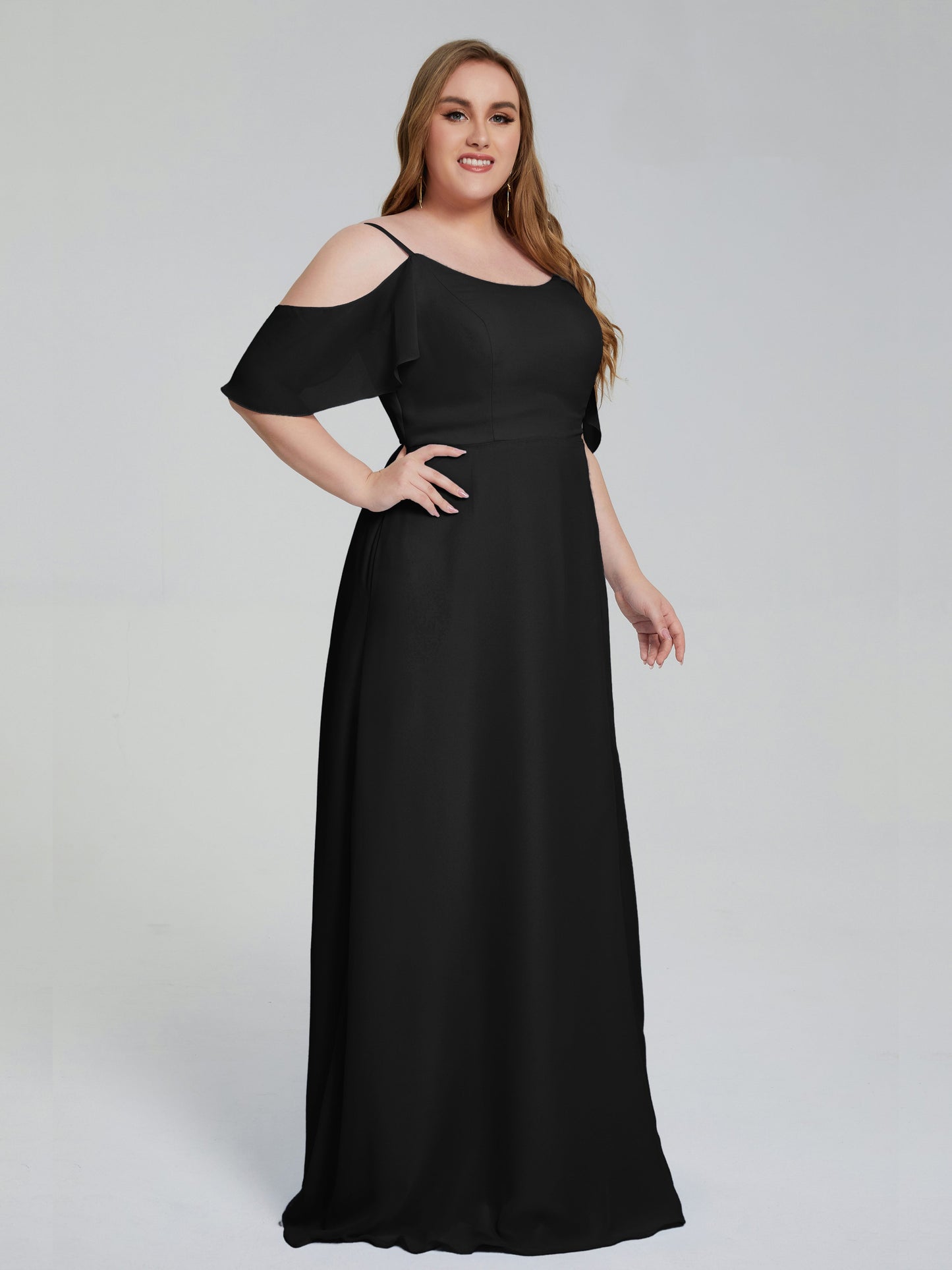 Eloise Off the Shoulder Plus Size Long Bridesmaid Dresses