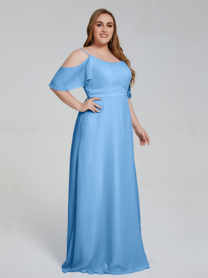 Eloise Off the Shoulder Plus Size Long Bridesmaid Dresses