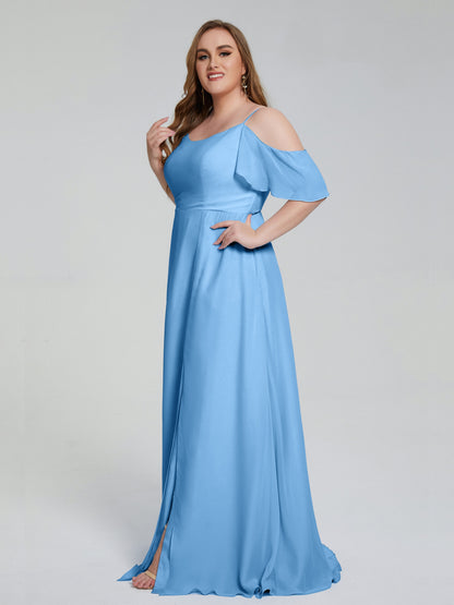 Eloise Off the Shoulder Plus Size Long Bridesmaid Dresses