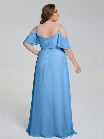 Eloise Off the Shoulder Plus Size Long Bridesmaid Dresses