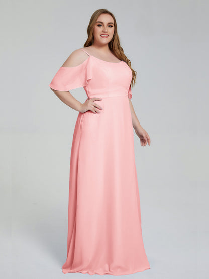 Eloise Off the Shoulder Plus Size Long Bridesmaid Dresses