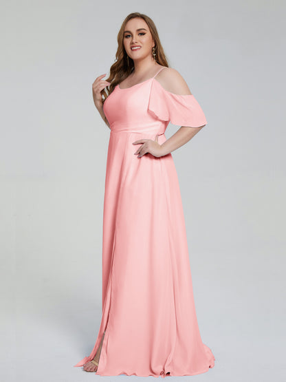 Eloise Off the Shoulder Plus Size Long Bridesmaid Dresses