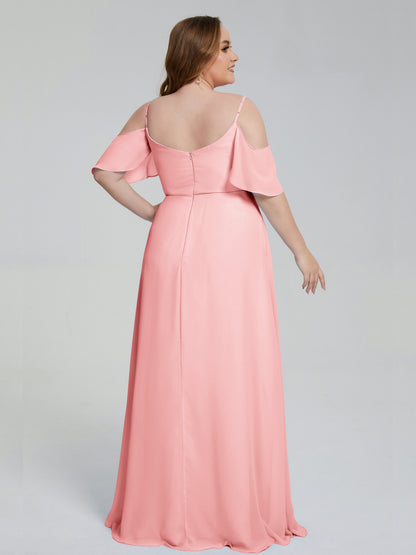 Eloise Off the Shoulder Plus Size Long Bridesmaid Dresses