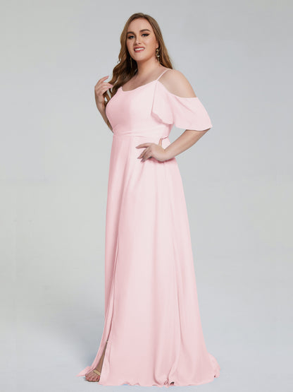 Eloise Off the Shoulder Plus Size Long Bridesmaid Dresses