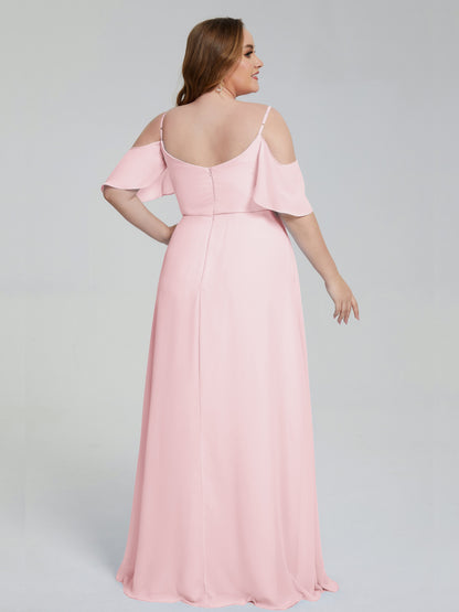 Eloise Off the Shoulder Plus Size Long Bridesmaid Dresses