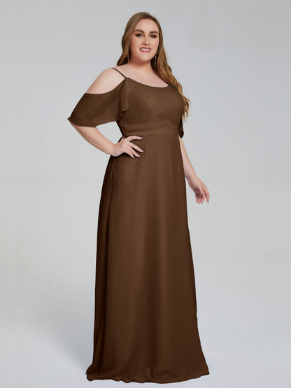 Eloise Off the Shoulder Plus Size Long Bridesmaid Dresses