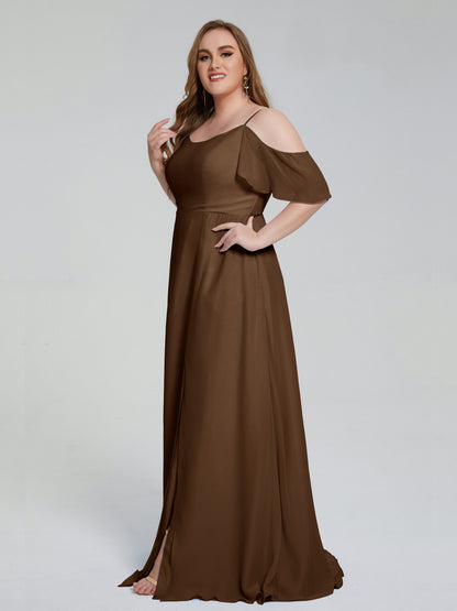 Eloise Off the Shoulder Plus Size Long Bridesmaid Dresses