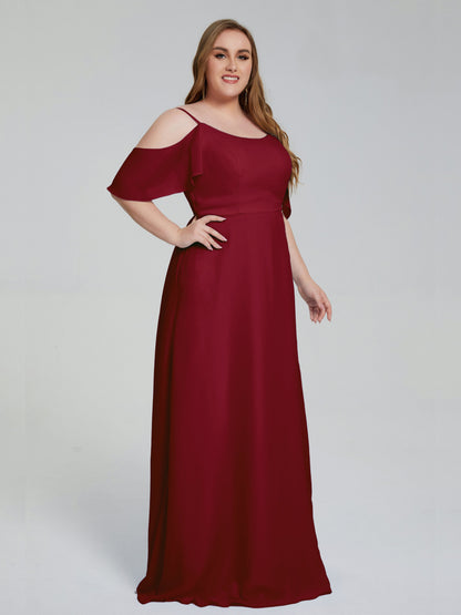 Eloise Off the Shoulder Plus Size Long Bridesmaid Dresses