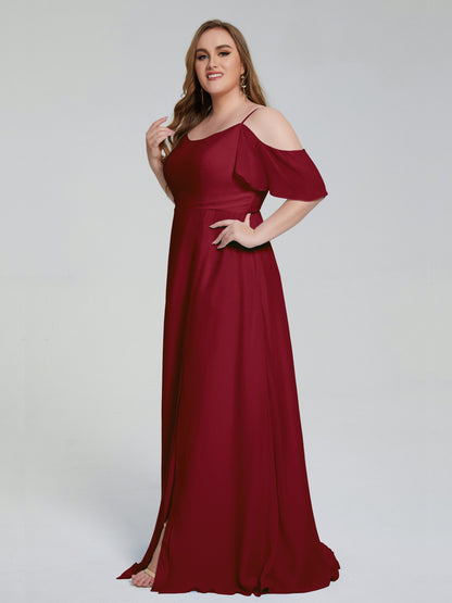 Eloise Off the Shoulder Plus Size Long Bridesmaid Dresses